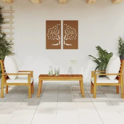 MAISON EXCLUSIVE - Salon de jardin 3 pcs avec coussins bois massif d'acacia