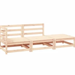 MAISON EXCLUSIVE - Salon de jardin 3 pcs bois massif de pin