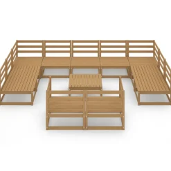 MAISON EXCLUSIVE - Salon de jardin 12 pcs bois de pin massif