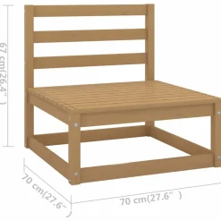 MAISON EXCLUSIVE - Salon de jardin 12 pcs bois de pin massif