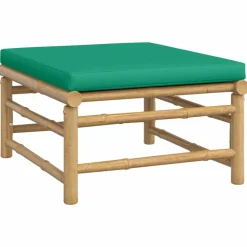 MAISON EXCLUSIVE - Salon de jardin 8 pcs avec coussins vert bambou