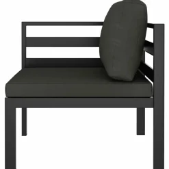 MAISON EXCLUSIVE - Salon de jardin 5 pcs avec coussins aluminium anthracite