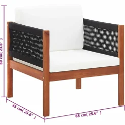 MAISON EXCLUSIVE - Salon de jardin 4 pcs bois d'acacia solide