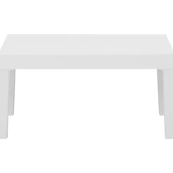 MAISON EXCLUSIVE - Salon de jardin 4 pcs avec coussins plastique blanc