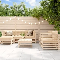 MAISON EXCLUSIVE - Salon de jardin 7 pcs bois de pin massif