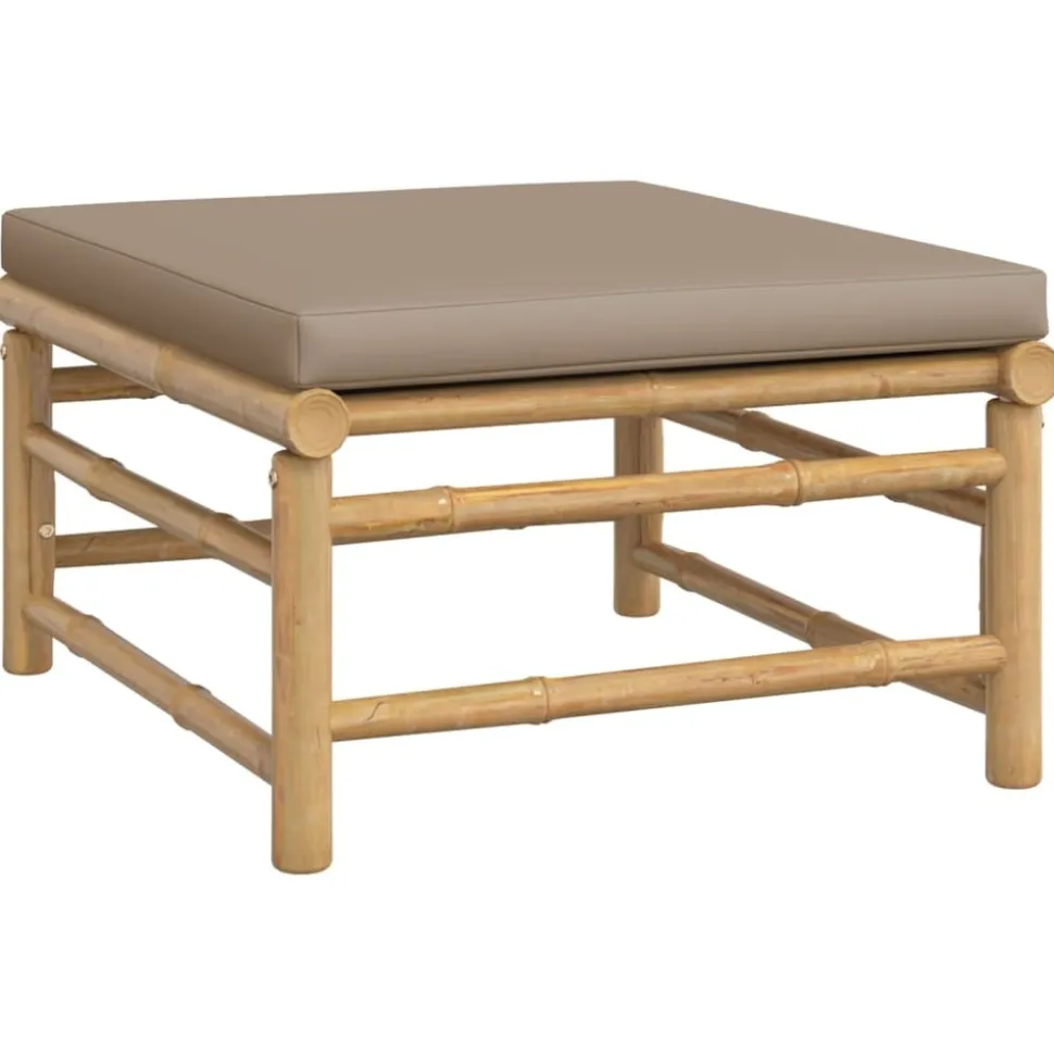 MAISON EXCLUSIVE - Salon de jardin 12 pcs avec coussins taupe bambou