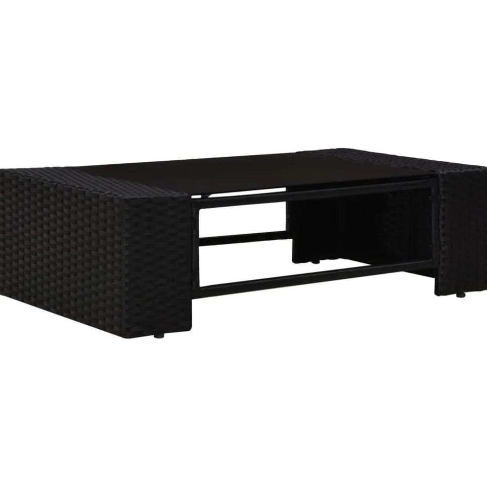 MAISON EXCLUSIVE - Salon de jardin 8 pcs résine tressée noir