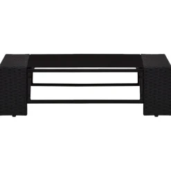 MAISON EXCLUSIVE - Salon de jardin 8 pcs résine tressée noir