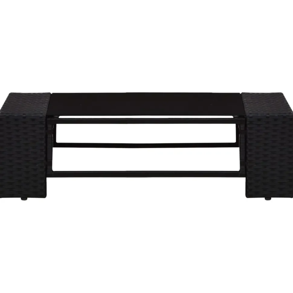 MAISON EXCLUSIVE - Salon de jardin 8 pcs résine tressée noir