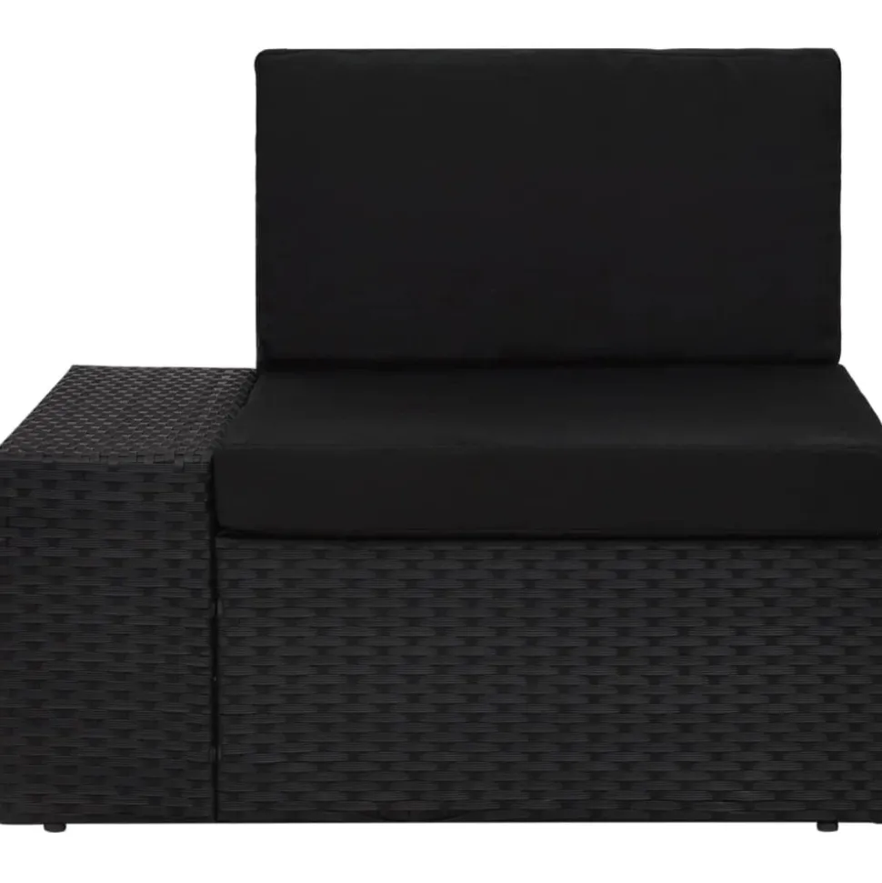 MAISON EXCLUSIVE - Salon de jardin 8 pcs résine tressée noir