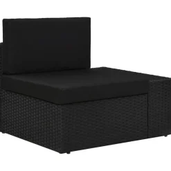 MAISON EXCLUSIVE - Salon de jardin 8 pcs résine tressée noir