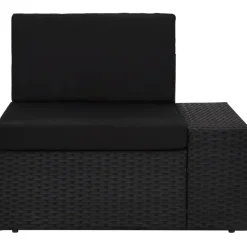 MAISON EXCLUSIVE - Salon de jardin 8 pcs résine tressée noir