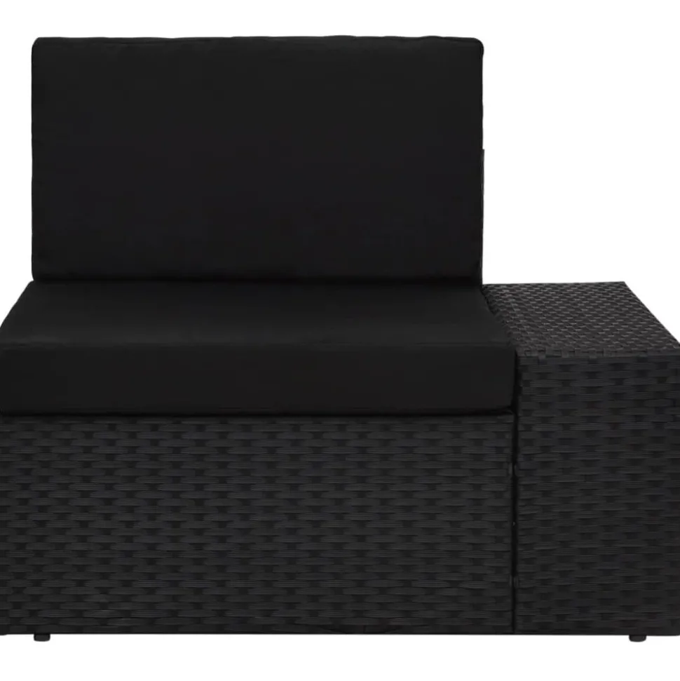 MAISON EXCLUSIVE - Salon de jardin 8 pcs résine tressée noir