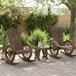 MAISON EXCLUSIVE - Salon de jardin 3 pcs bois de sapin massif