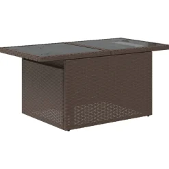 MAISON EXCLUSIVE - Salon de jardin avec coussins 7 pcs marron résine tressée