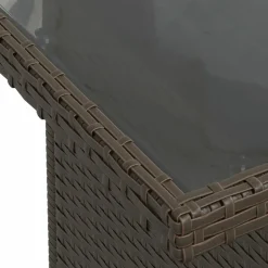 MAISON EXCLUSIVE - Salon de jardin avec coussins 7 pcs marron résine tressée