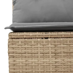 MAISON EXCLUSIVE - Salon de jardin avec coussins 10 pcs beige résine tressée