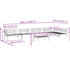 MAISON EXCLUSIVE - Salon palette de jardin 6 pcs bois d'acacia massif