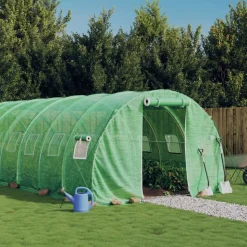 MAISON EXCLUSIVE - Serre avec cadre en acier vert 18 m² 6x3x2 m