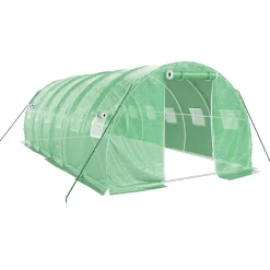 MAISON EXCLUSIVE - Serre avec cadre en acier vert 18 m² 6x3x2 m