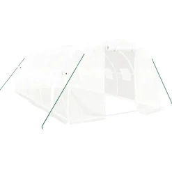 MAISON EXCLUSIVE - Serre avec cadre en acier blanc 18 m² 6x3x2 m