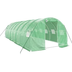 MAISON EXCLUSIVE - Serre avec cadre en acier vert 24 m² 8x3x2 m