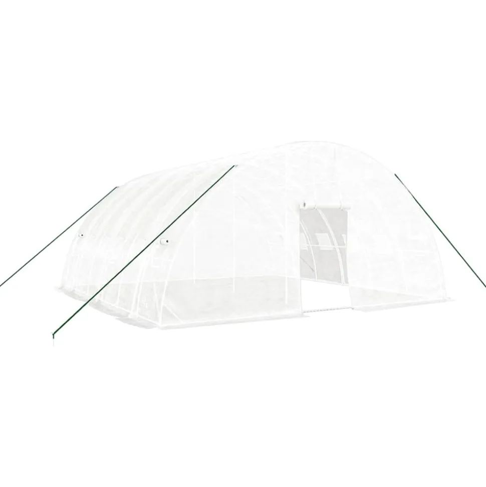 MAISON EXCLUSIVE - Serre avec cadre en acier blanc 36 m² 6x6x2,85 m