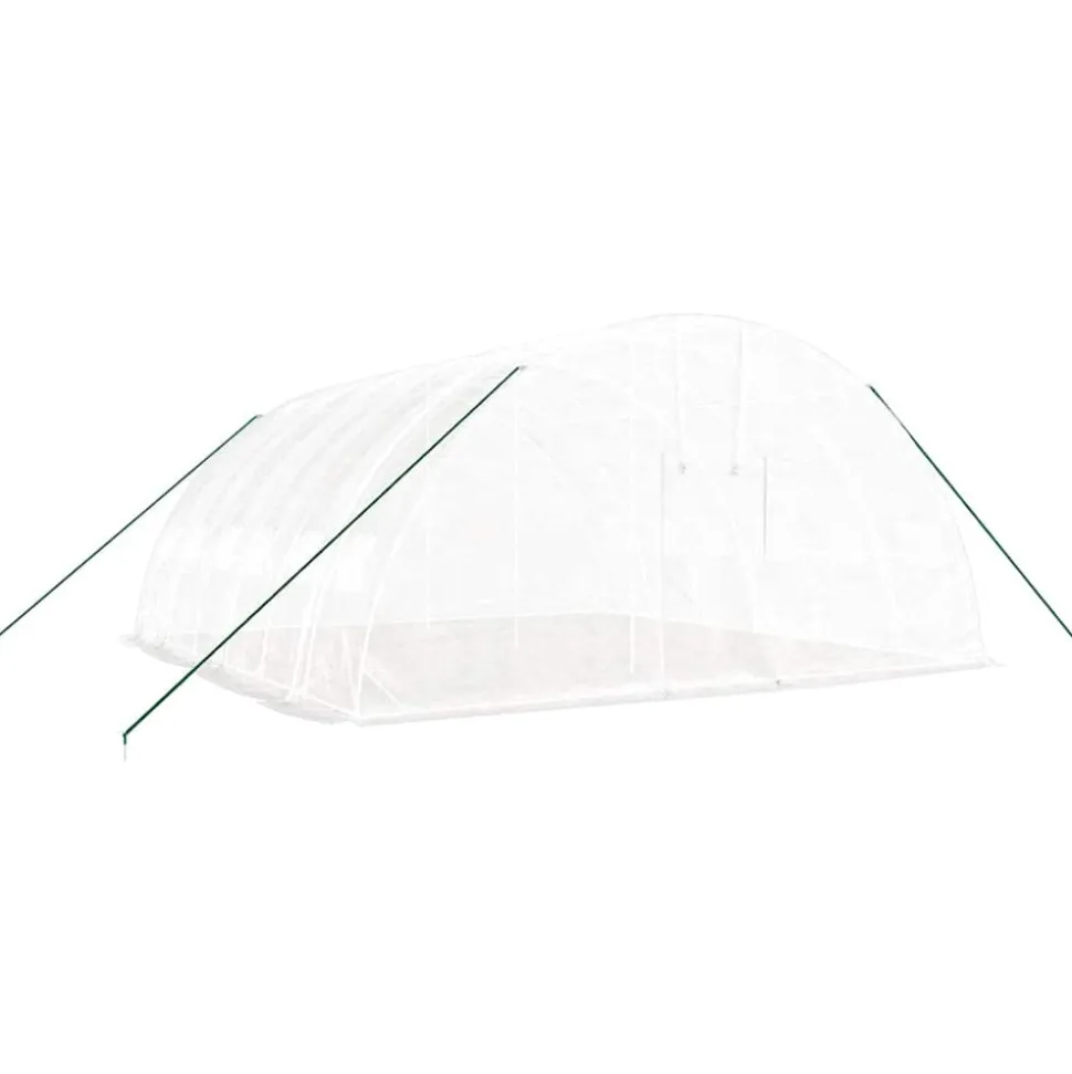 MAISON EXCLUSIVE - Serre avec cadre en acier blanc 36 m² 6x6x2,85 m