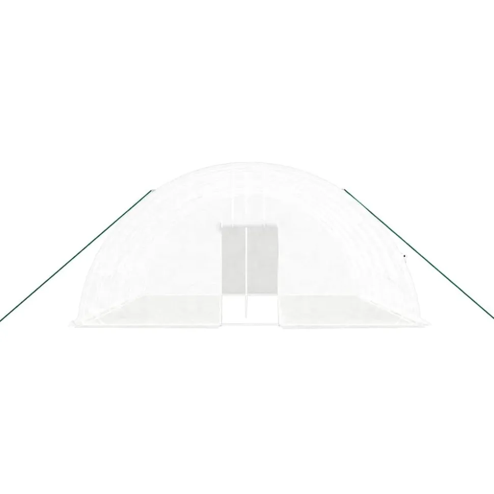 MAISON EXCLUSIVE - Serre avec cadre en acier blanc 36 m² 6x6x2,85 m