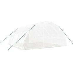 MAISON EXCLUSIVE - Serre avec cadre en acier blanc 36 m² 6x6x2,85 m