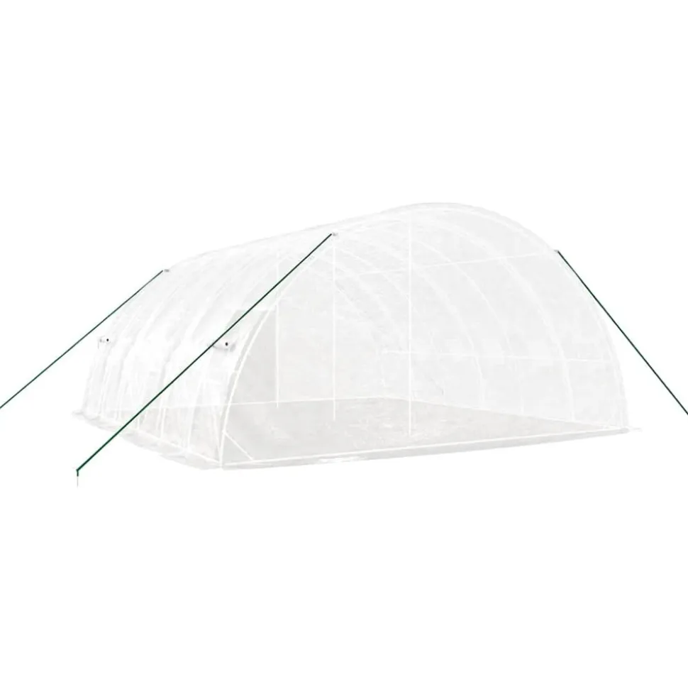 MAISON EXCLUSIVE - Serre avec cadre en acier blanc 36 m² 6x6x2,85 m