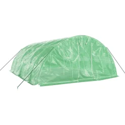 MAISON EXCLUSIVE - Serre avec cadre en acier vert 30 m² 6x5x2,3 m