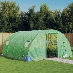 MAISON EXCLUSIVE - Serre avec cadre en acier vert 16 m² 4x4x2 m