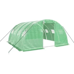 MAISON EXCLUSIVE - Serre avec cadre en acier vert 16 m² 4x4x2 m