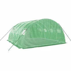 MAISON EXCLUSIVE - Serre avec cadre en acier vert 16 m² 4x4x2 m