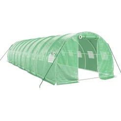 MAISON EXCLUSIVE - Serre avec cadre en acier vert 30 m² 10x3x2 m