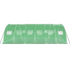 MAISON EXCLUSIVE - Serre avec cadre en acier vert 24 m² 6x4x2 m