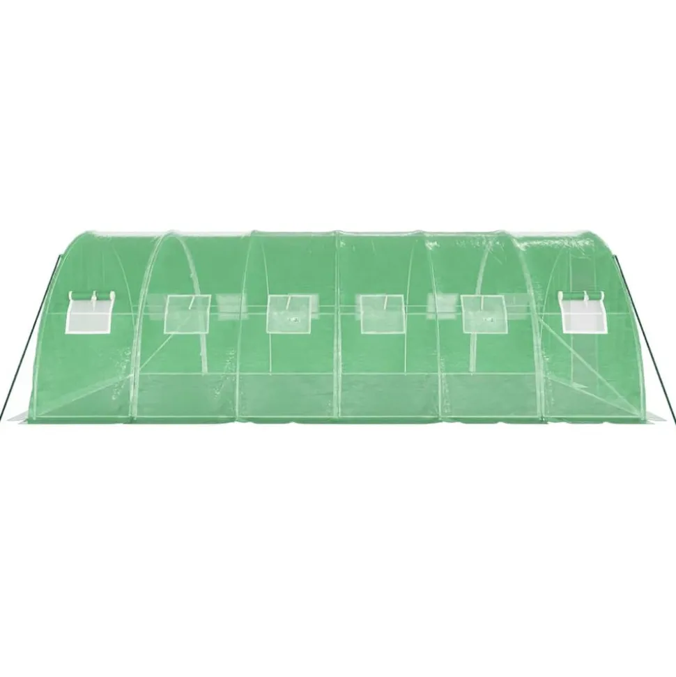 MAISON EXCLUSIVE - Serre avec cadre en acier vert 24 m² 6x4x2 m