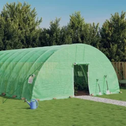 MAISON EXCLUSIVE - Serre avec cadre en acier vert 72 m² 12x6x2,85 m