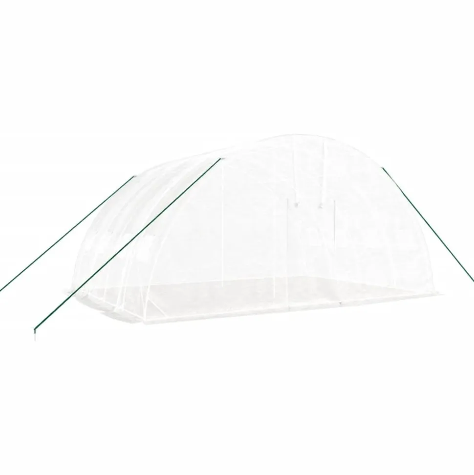 MAISON EXCLUSIVE - Serre avec cadre en acier blanc 24 m² 6x4x2,85 m