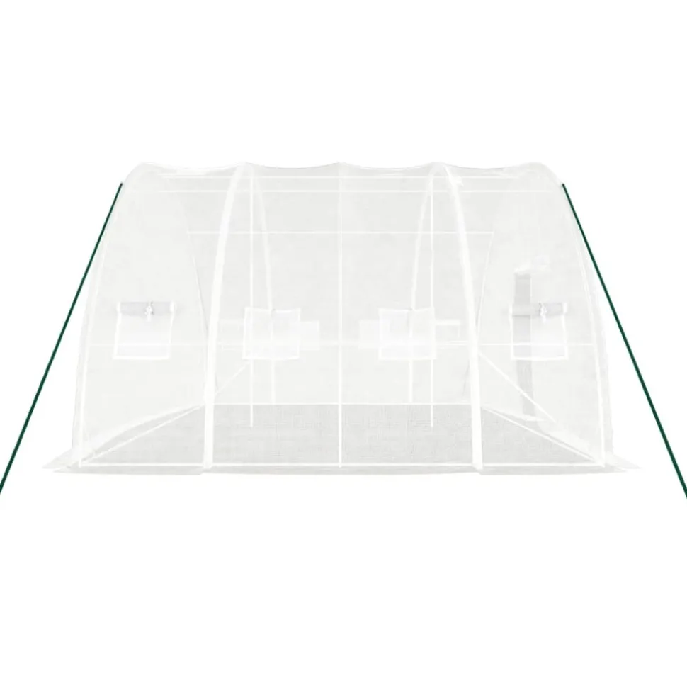 MAISON EXCLUSIVE - Serre avec cadre en acier blanc 24 m² 6x4x2,85 m