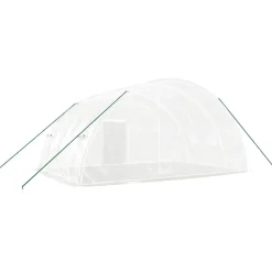 MAISON EXCLUSIVE - Serre avec cadre en acier blanc 24 m² 6x4x2,85 m