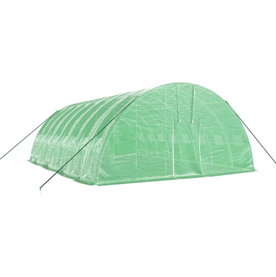 MAISON EXCLUSIVE - Serre avec cadre en acier vert 48 m² 8x6x2,85 m