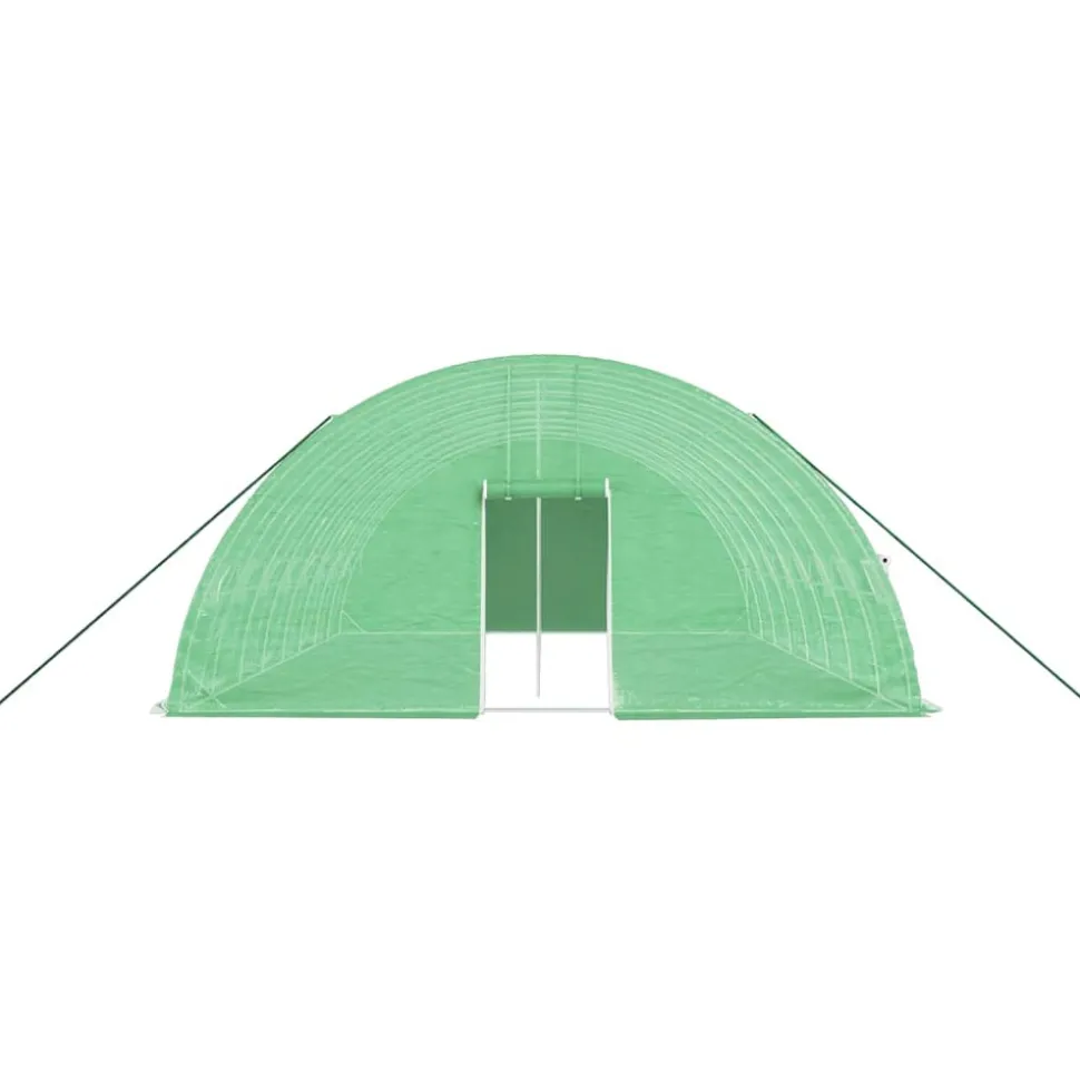 MAISON EXCLUSIVE - Serre avec cadre en acier vert 48 m² 8x6x2,85 m