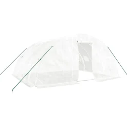 MAISON EXCLUSIVE - Serre avec cadre en acier blanc 20 m² 5x4x2,3 m