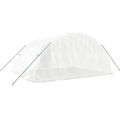 MAISON EXCLUSIVE - Serre avec cadre en acier blanc 20 m² 5x4x2,3 m