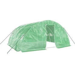 MAISON EXCLUSIVE - Serre avec cadre en acier vert 20 m² 5x4x2,3 m