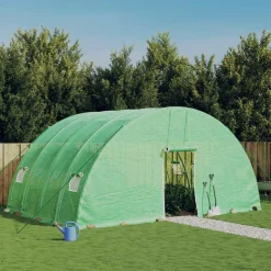 MAISON EXCLUSIVE - Serre avec cadre en acier vert 24 m² 6x4x2,85 m