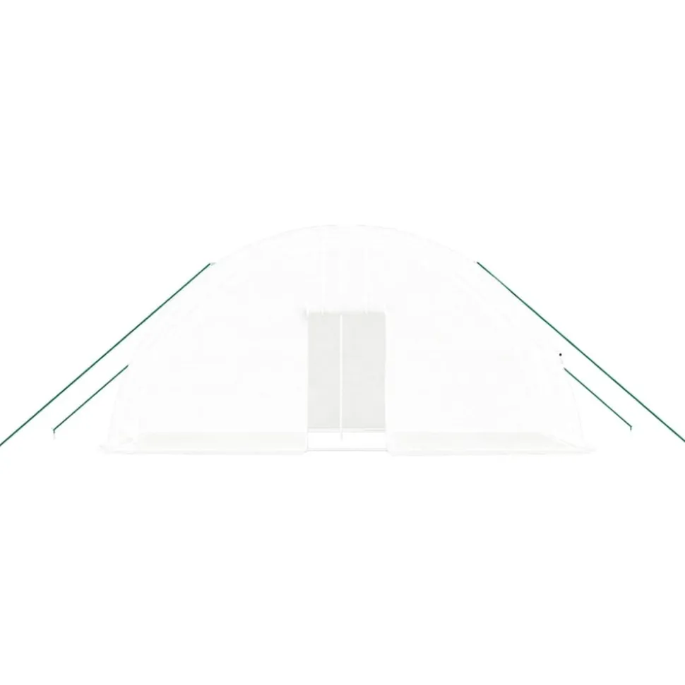 MAISON EXCLUSIVE - Serre avec cadre en acier blanc 12 m² 6x2x2,85 m