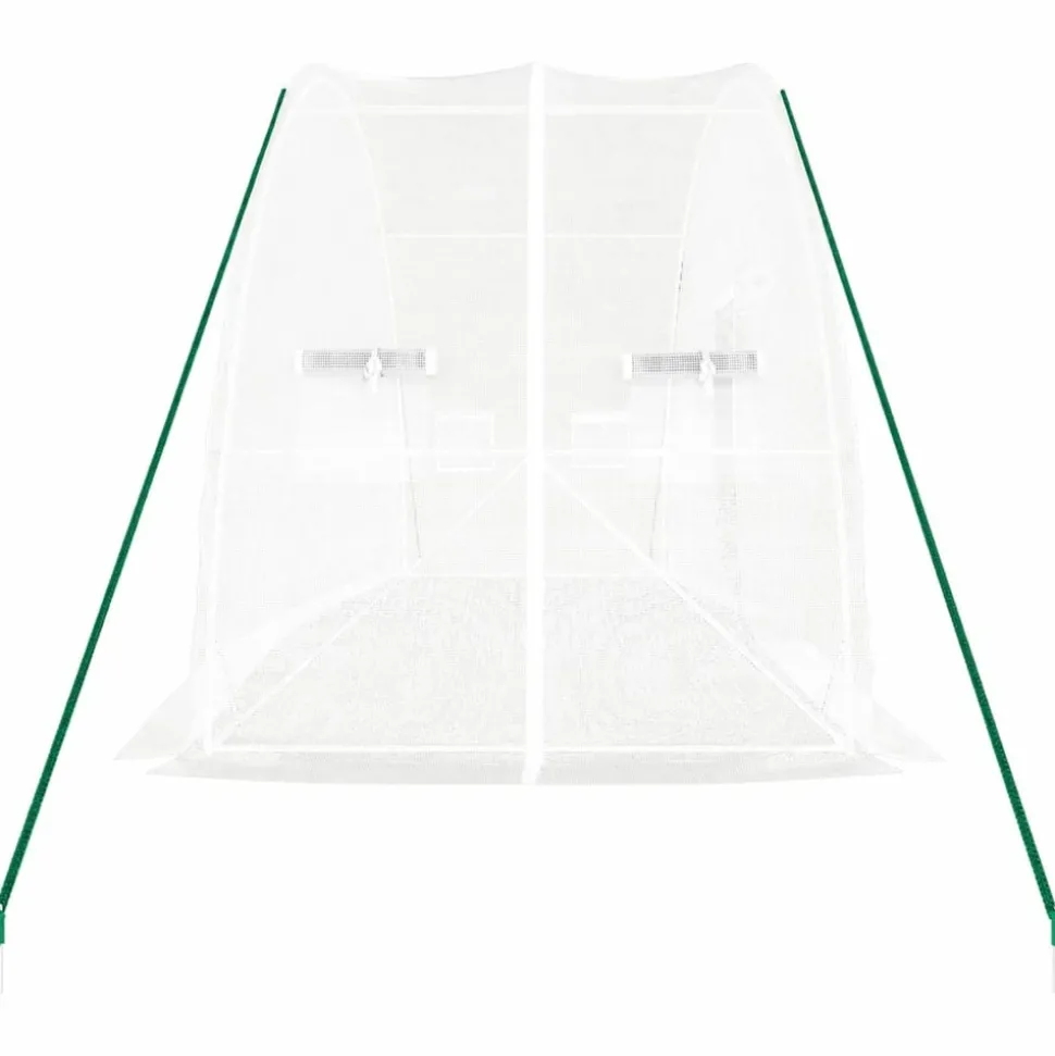 MAISON EXCLUSIVE - Serre avec cadre en acier blanc 12 m² 6x2x2,85 m